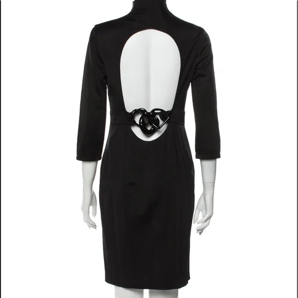 navy blue dress for baby girl VERSACE Cutout embellished ribbed cotton-blend jersey maxi dress